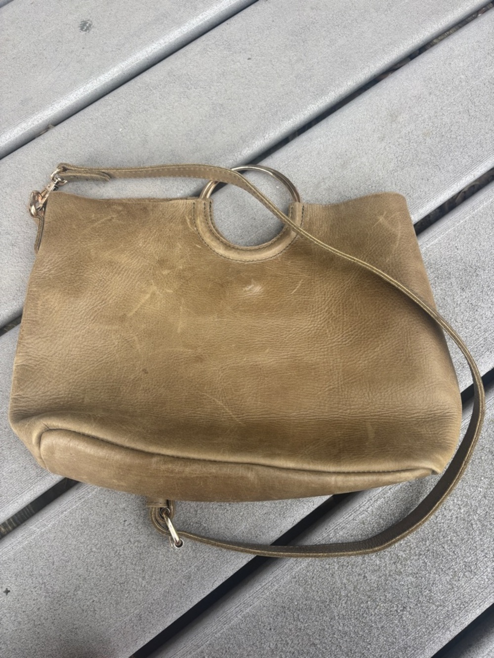 ABLE Fozi Olive Green Satchel Handbag / Crossbody